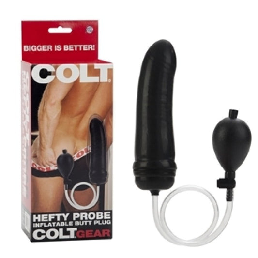 Colt Hefty Probe Inflatable Butt Plug - Black Calexotics