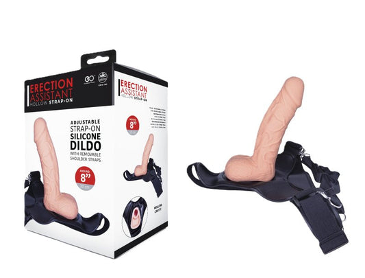 Excellent Power Silicone Hollow Adjustable Strap On Dildo 8" Strap-On Excellent Power