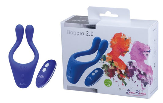 St Rubber BeauMents Doppio 2.0 Blue Cock Ring St Rubber