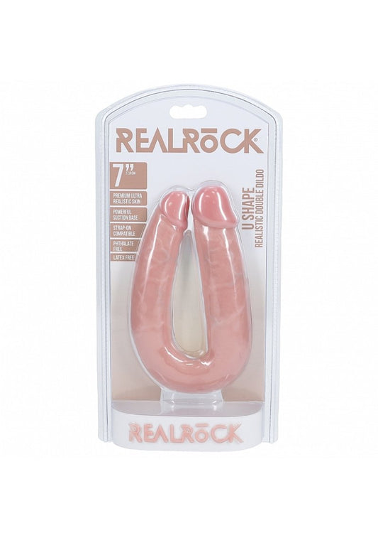 RealRock 7" U Shaped Double Dildo Shots