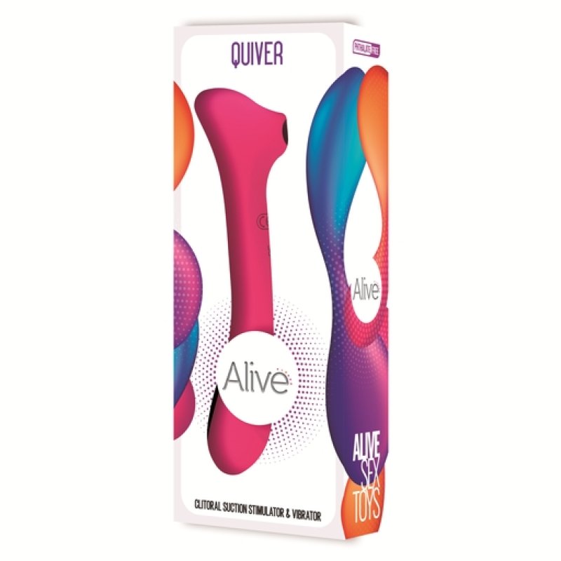 Alive Quiver Suction and Vibration Pink shots