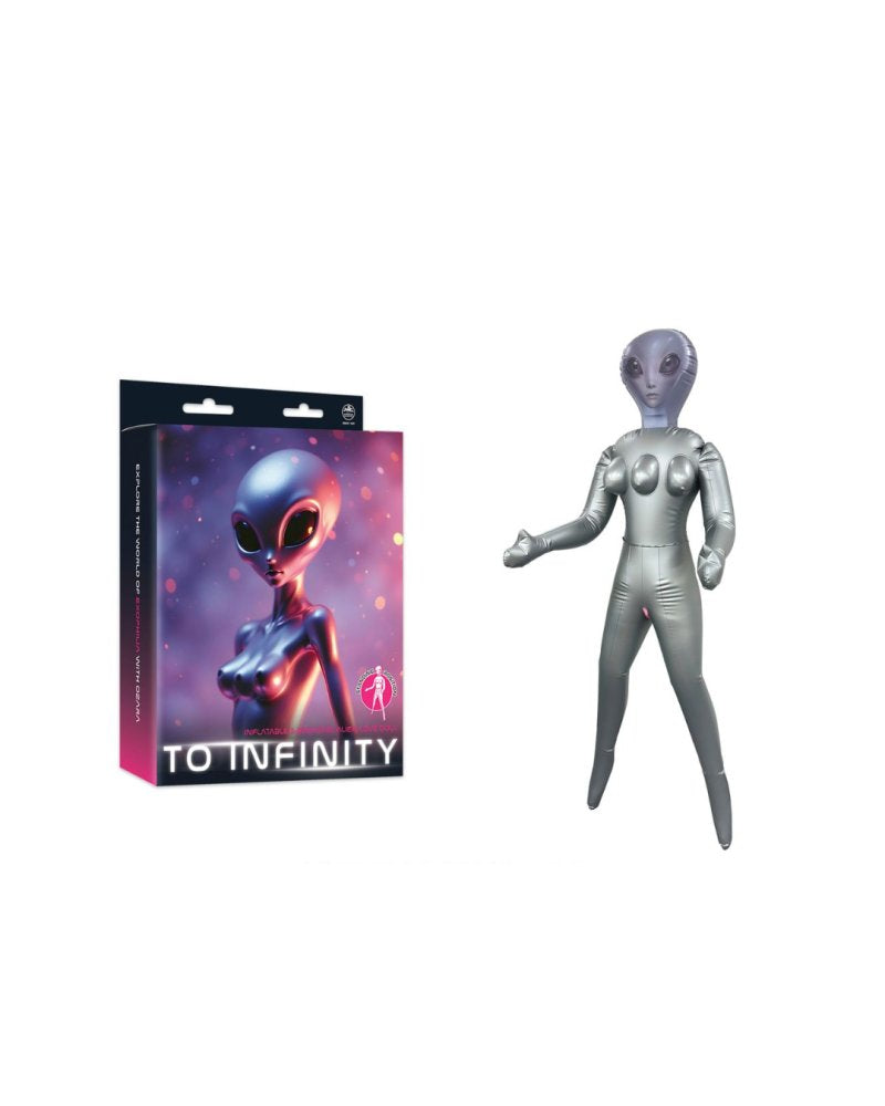 To Infinity - Silver Inflatable Alien Love Doll Excellent Power