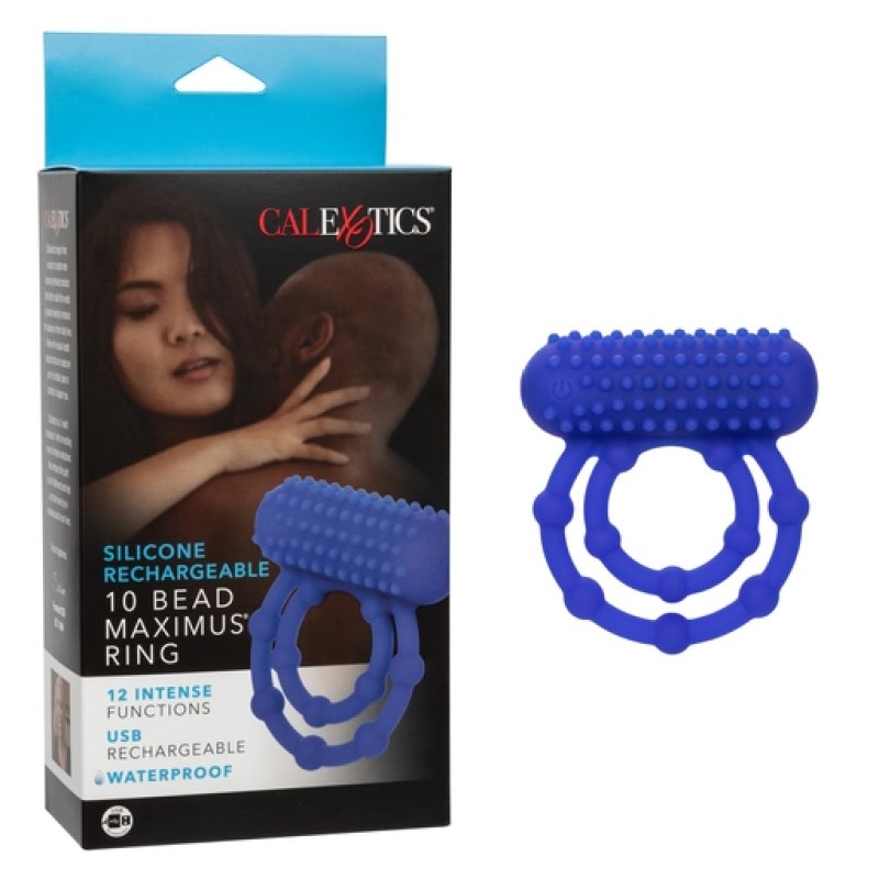 Silicone Rechargeable 10 Bead Maximus Ring CalExotics