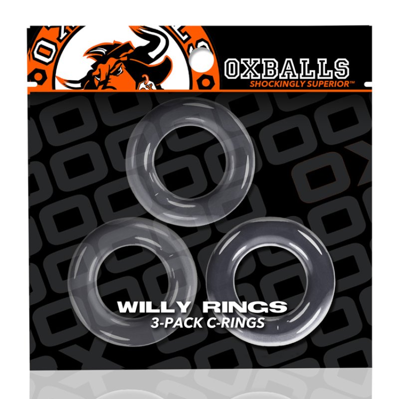 Oxballs Willy Rings 3-pack stretchy cockrings Clear OXBalls
