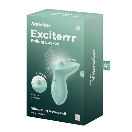 Satisfyer Exciterrr, Mint rolling ball lay-on vibrator - ClubX Australia