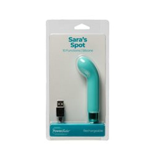 Power Bullet Sara's Spot Compact G-Spot Vibrator Teal - ClubX Australia
