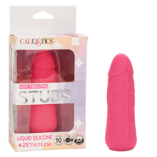 Calexotics Mini Vibrating Studs® - 4.25"/10.75cm - Pink Dildo Calexotics