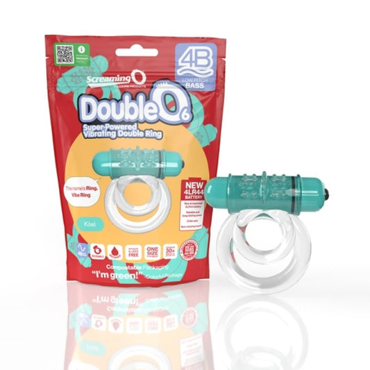 Screaming O 4B DoubleO 6 Kiwi vibrating dual cock ring - ClubX Australia
