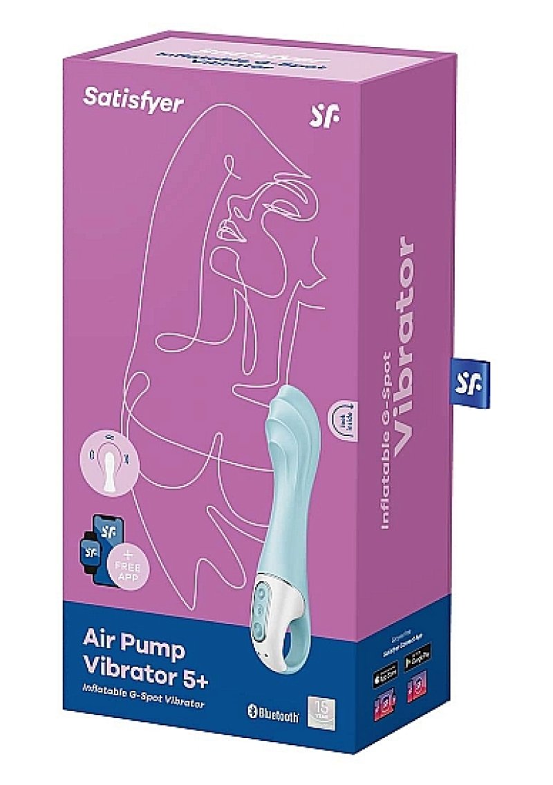 Satisfyer Air Pump Vibrator 5 App Control - Blue Satisfyer