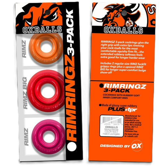 Oxballs Rimringz multi size 3-pack Fire Hots OXBalls