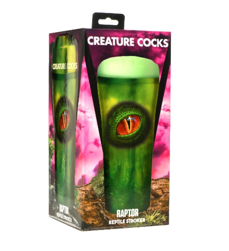 Creature Cocks Raptor Reptile Stroker - Green Fantasy Stroker