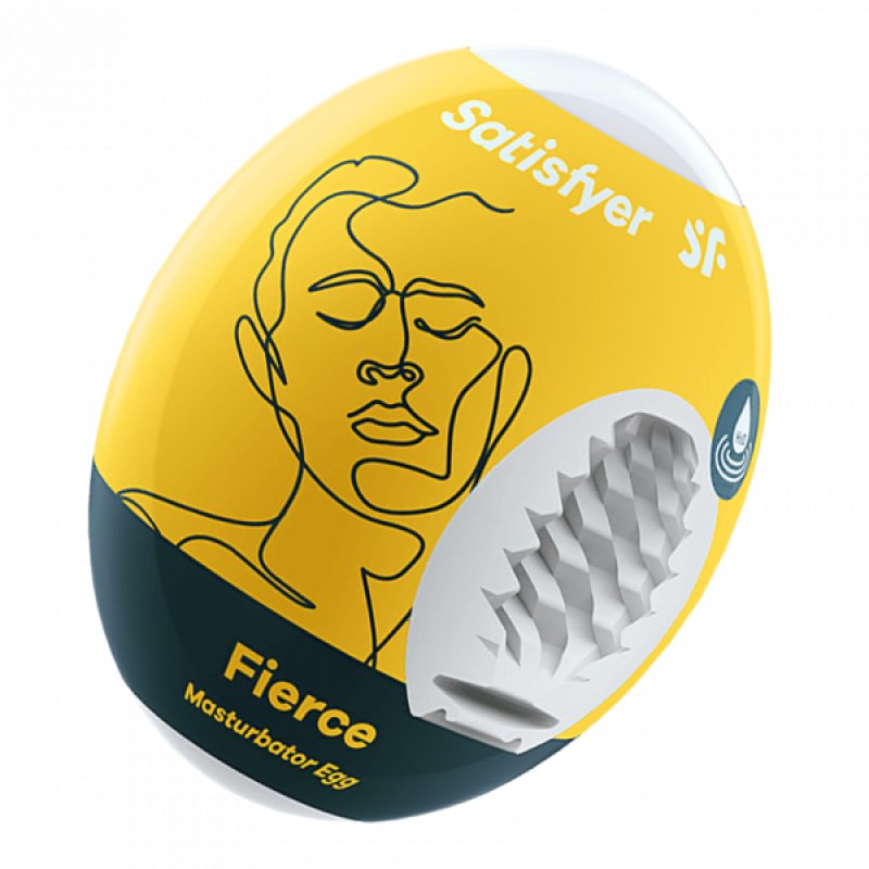 Satisfyer Masturbator Egg - Fierce - White Stroker Sleeve Satisfyer