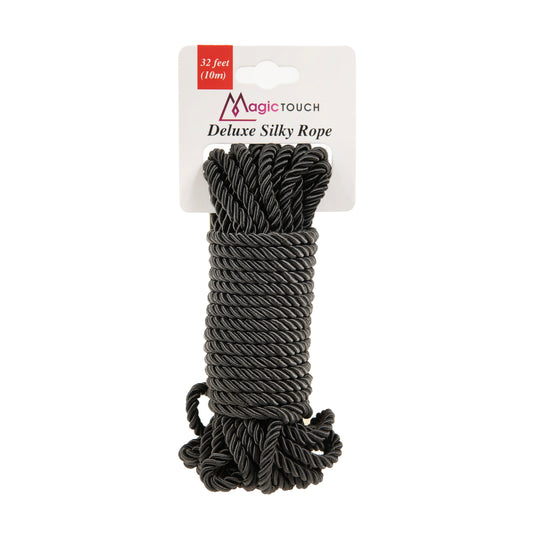 Magic Touch Fetish Bondage Rope Black - Club X