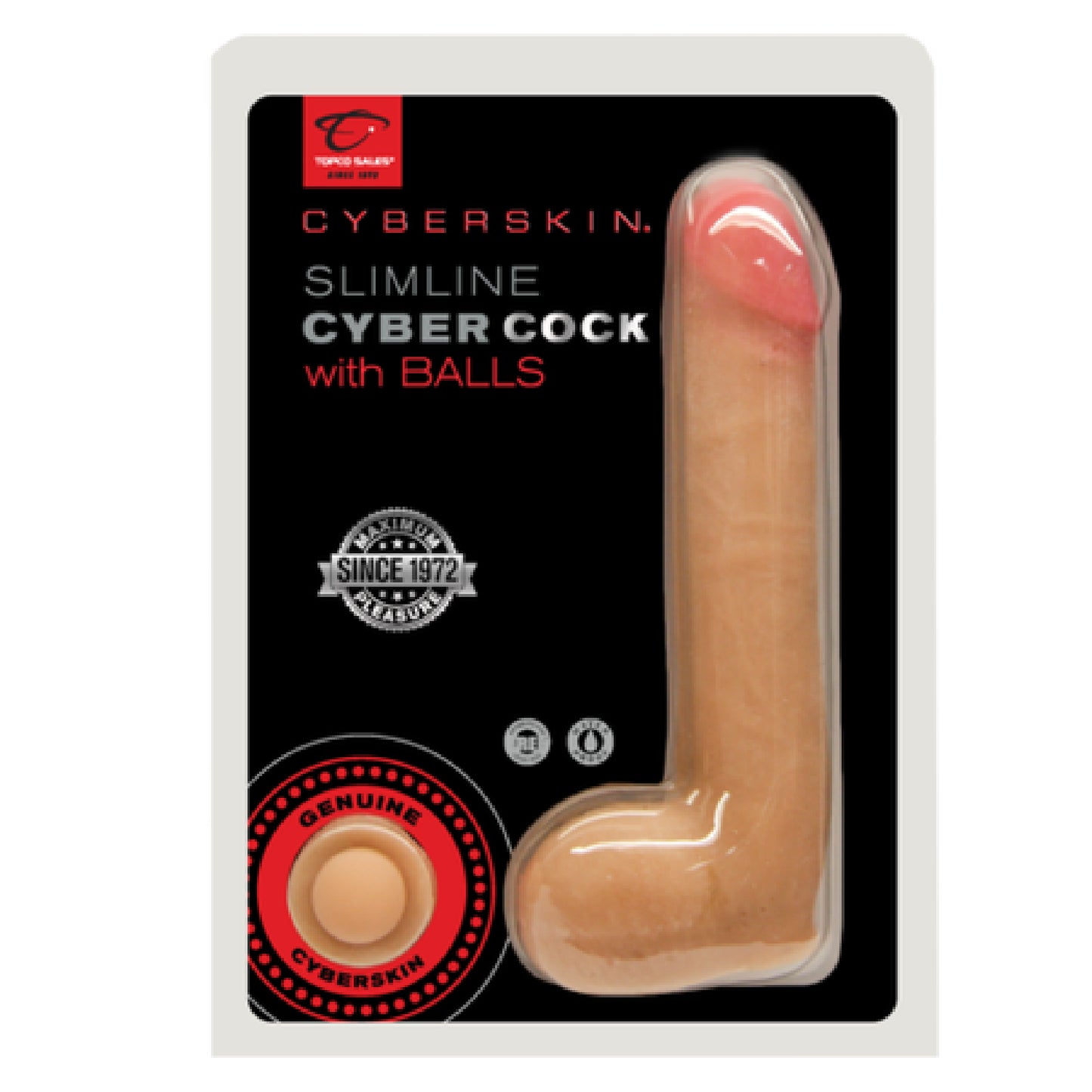 Slimline CyberCock With Balls (Flesh) Default Title - Club X
