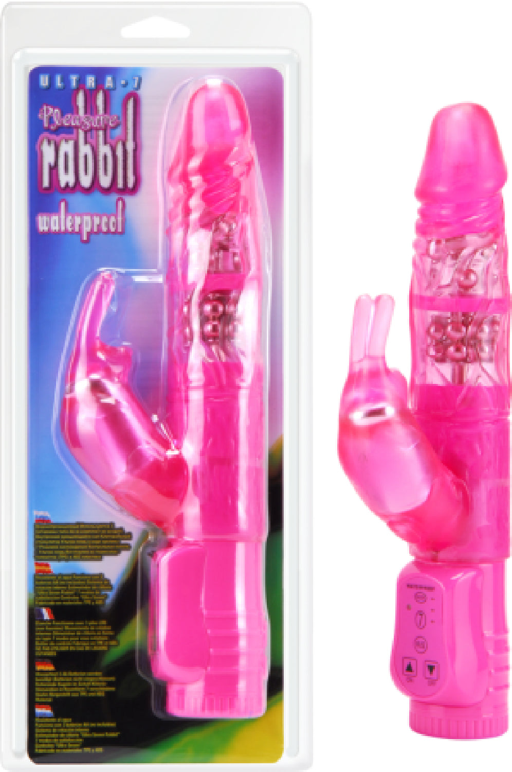 Ultra 7 Pleasure with Clitoral Stimulator Waterproof Rabbit Vibrator Default Title - Club X