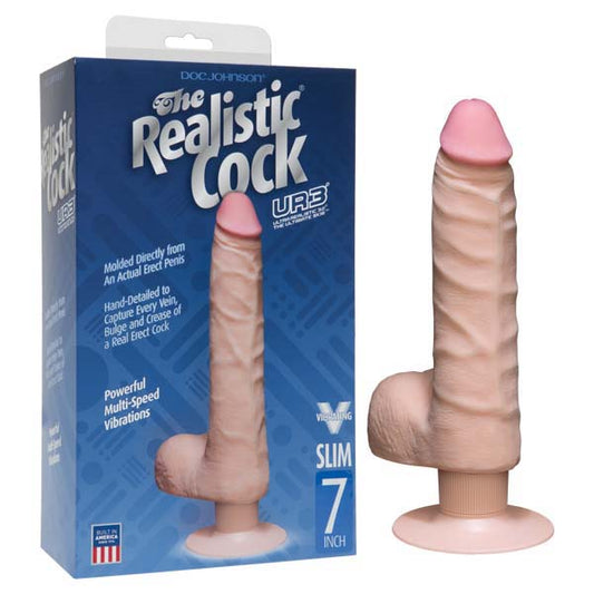 The Realistic Cock - Vibrating Slim 7 Inch  - Club X