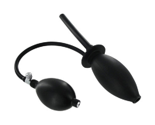 Inflatable Enema Plug Silicone Black - Club X