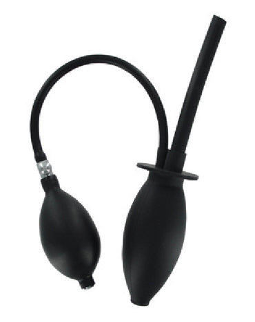 Inflatable Enema Plug Silicone Black - Club X