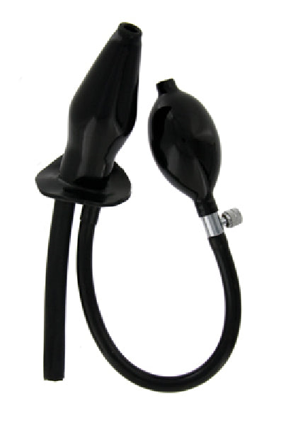 Inflatable Enema Plug Silicone Black - Club X