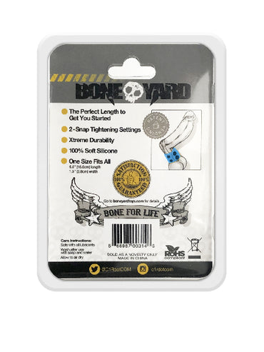 Boneyard 1.5inch Silicone Ball Strap - 3 Snap - Blue - Club X