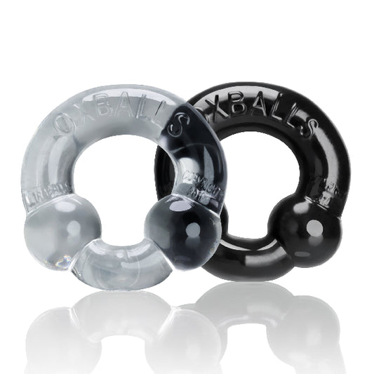 Ultraballs 2 Pack Cockring Black And Clear Default Title - ClubX