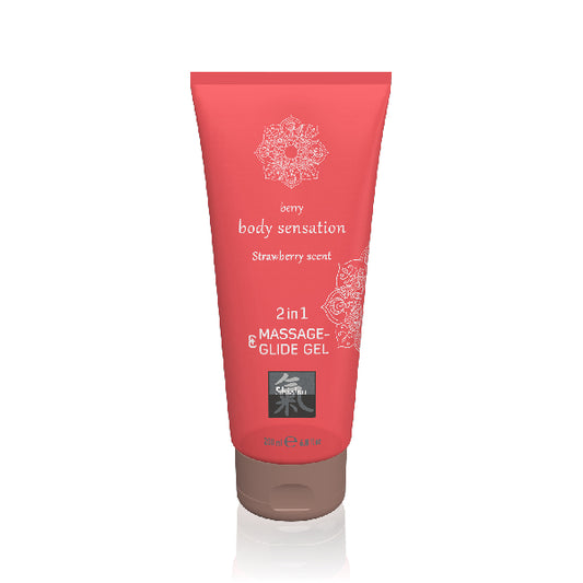 Shiatsu Massage Lubricant Strawberry 200 ml - Club X