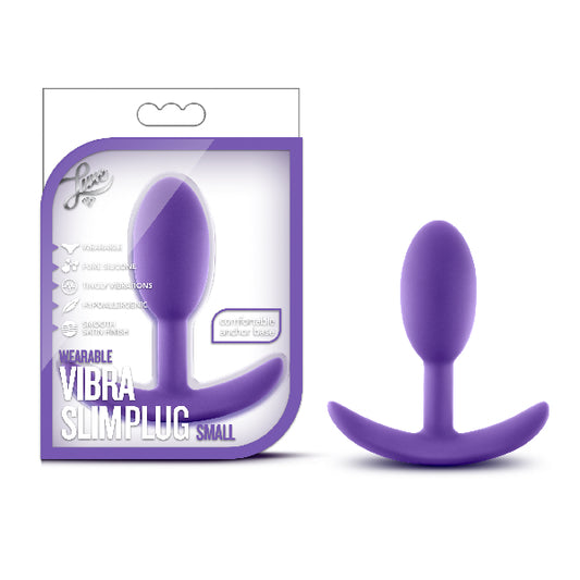 Luxe Wearable Vibra Slim Plug Small Purple  - Club X
