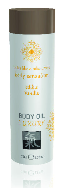 Shiatsu Luxury Body Oil Edible Vanilla - Club X