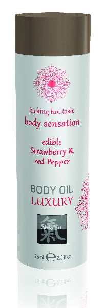 Shiatsu Luxury Body Oil Strawberry & Red Pepper - Club X