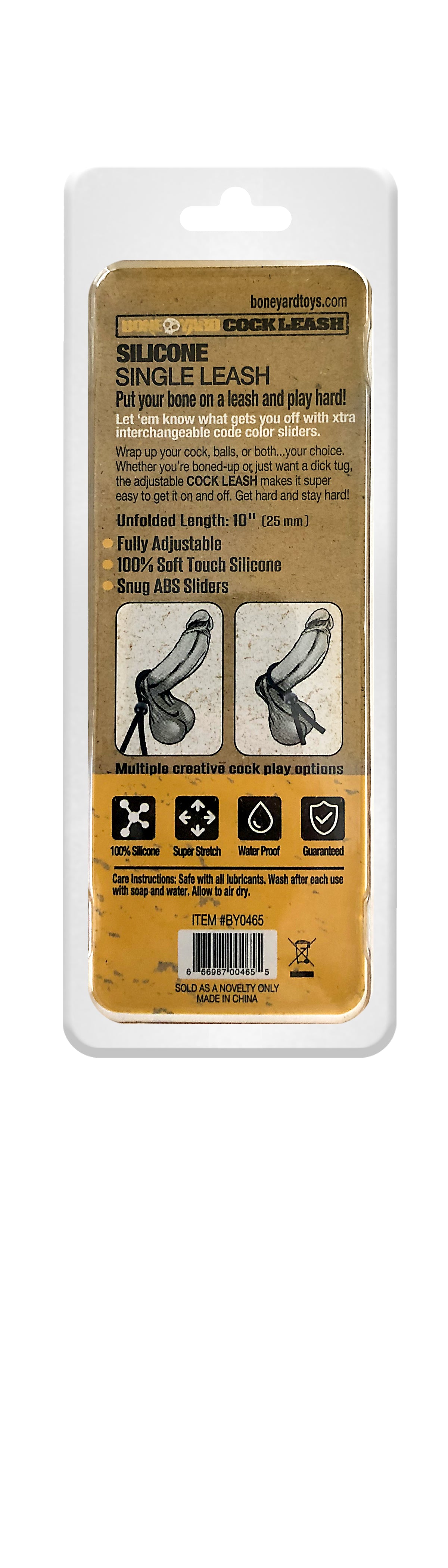 Cock Leash Single Black - Club X