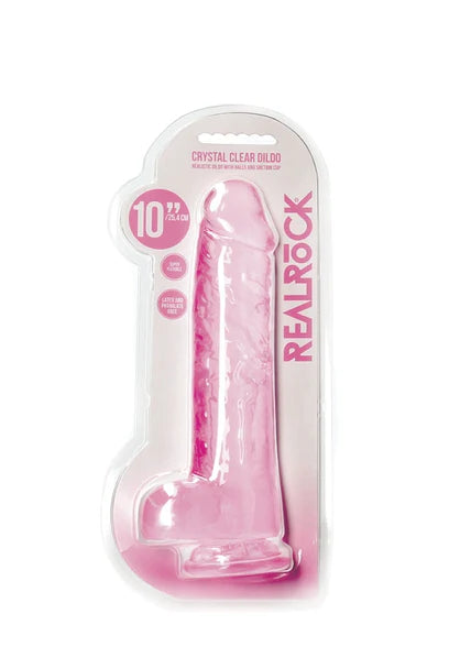 Realrock Realistic Dildo With Balls 10" / 25.4 cm Pink - ClubX