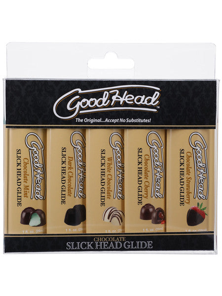 Goodhead Slick Head Glide Chocolate 5 Pack 1 Fl Oz  - Club X
