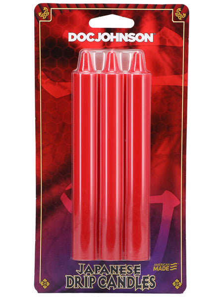 Japanese Drip Candles 3 Pack - Red - Club X
