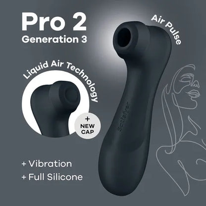 Satisfyer Pro 2 Generation 3 Vibrator Dark Grey - Club X