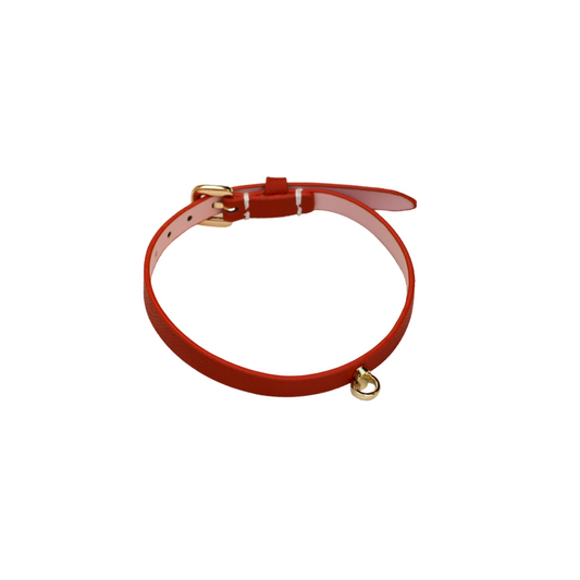 COLLAR NARROW SMALL LINK RED - Club X