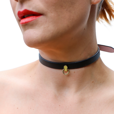 COLLAR NARROW SMALL LINK BLACK - Club X