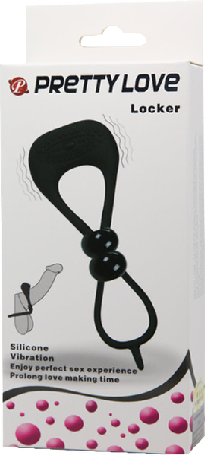 Pretty Love Locker Cockring (Black) - Club X