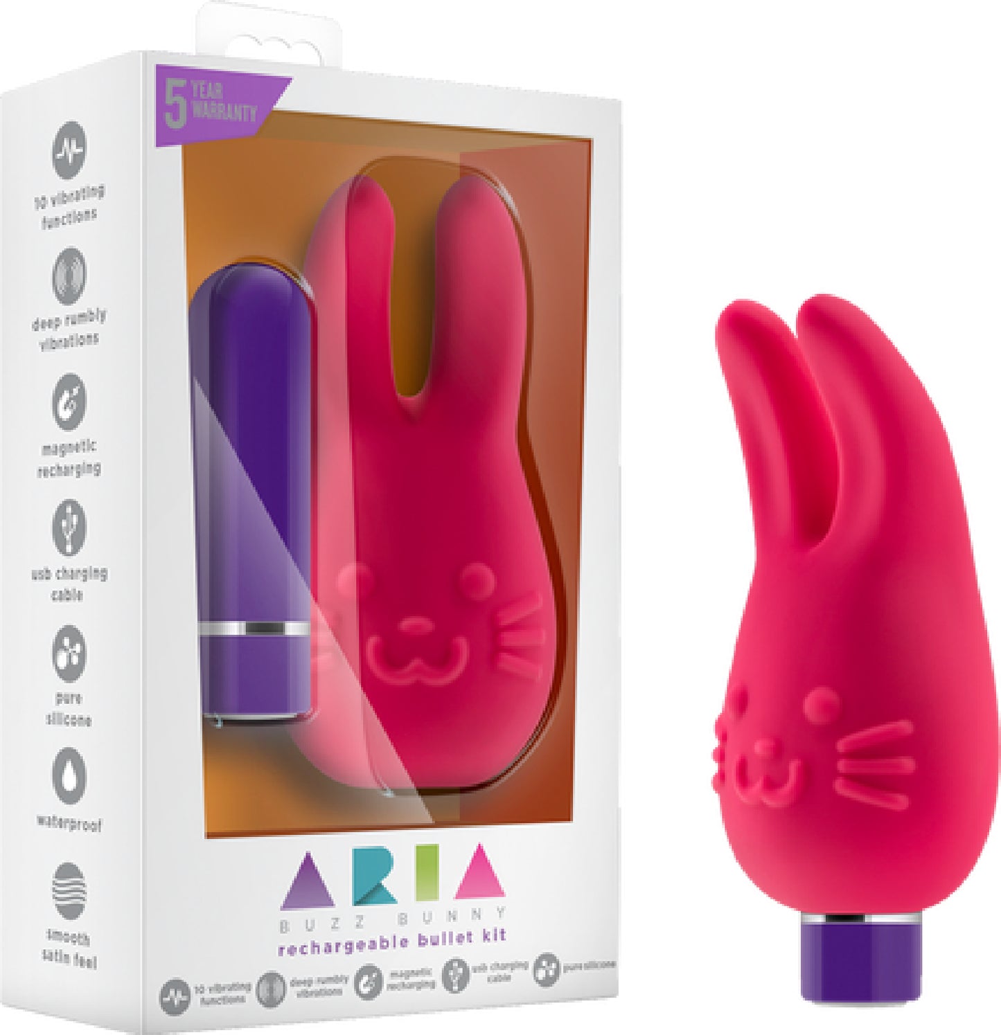 Buzz Bunny - Rechargeable Bullet Kit (Cerise) - Club X