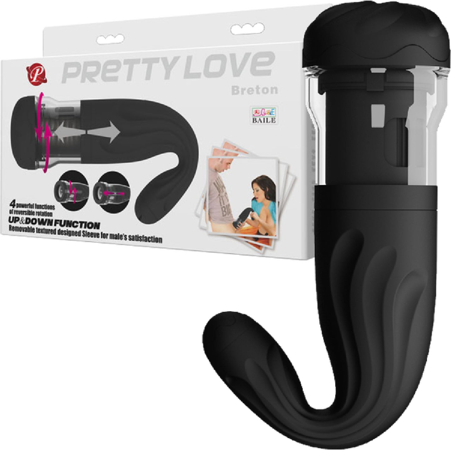 Pretty Love Breton Masturbator (Black) - Club X