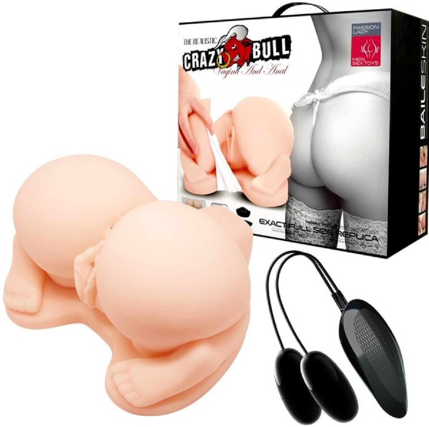 All Fours Vagina And Anal Stimulator (Flesh)  - Club X