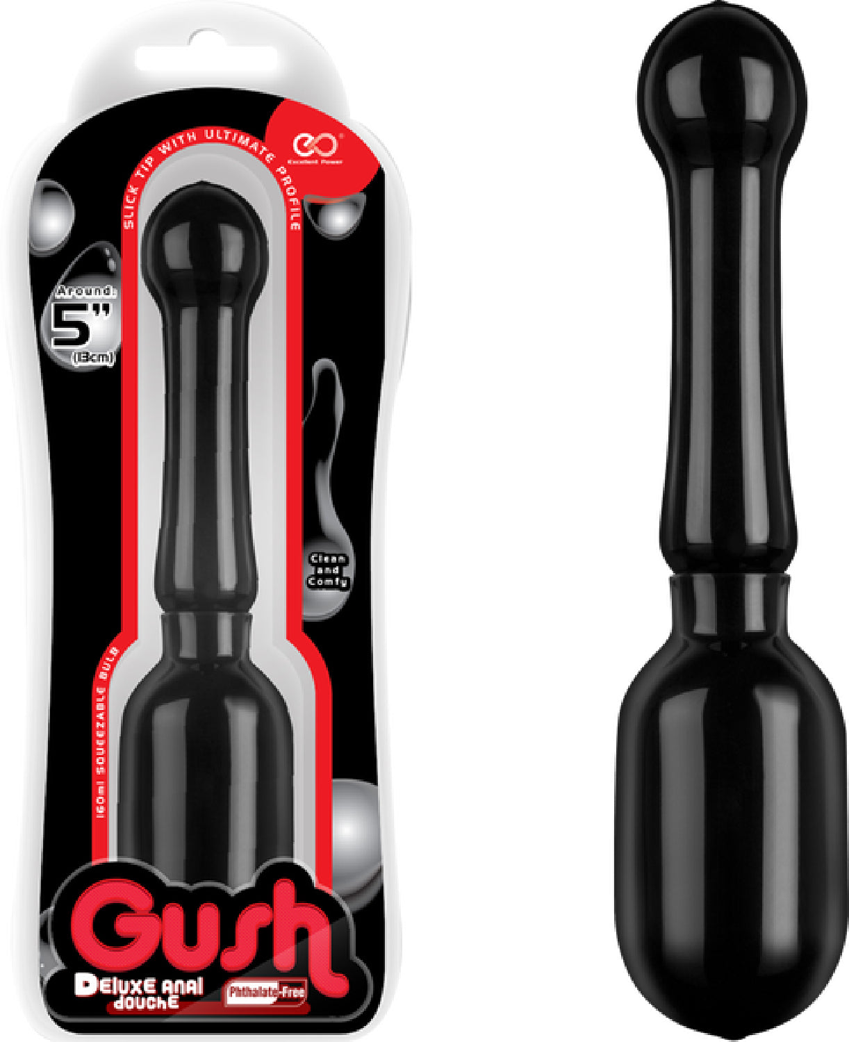 Gush! Deluxe Anal Douche (Black) - Club X