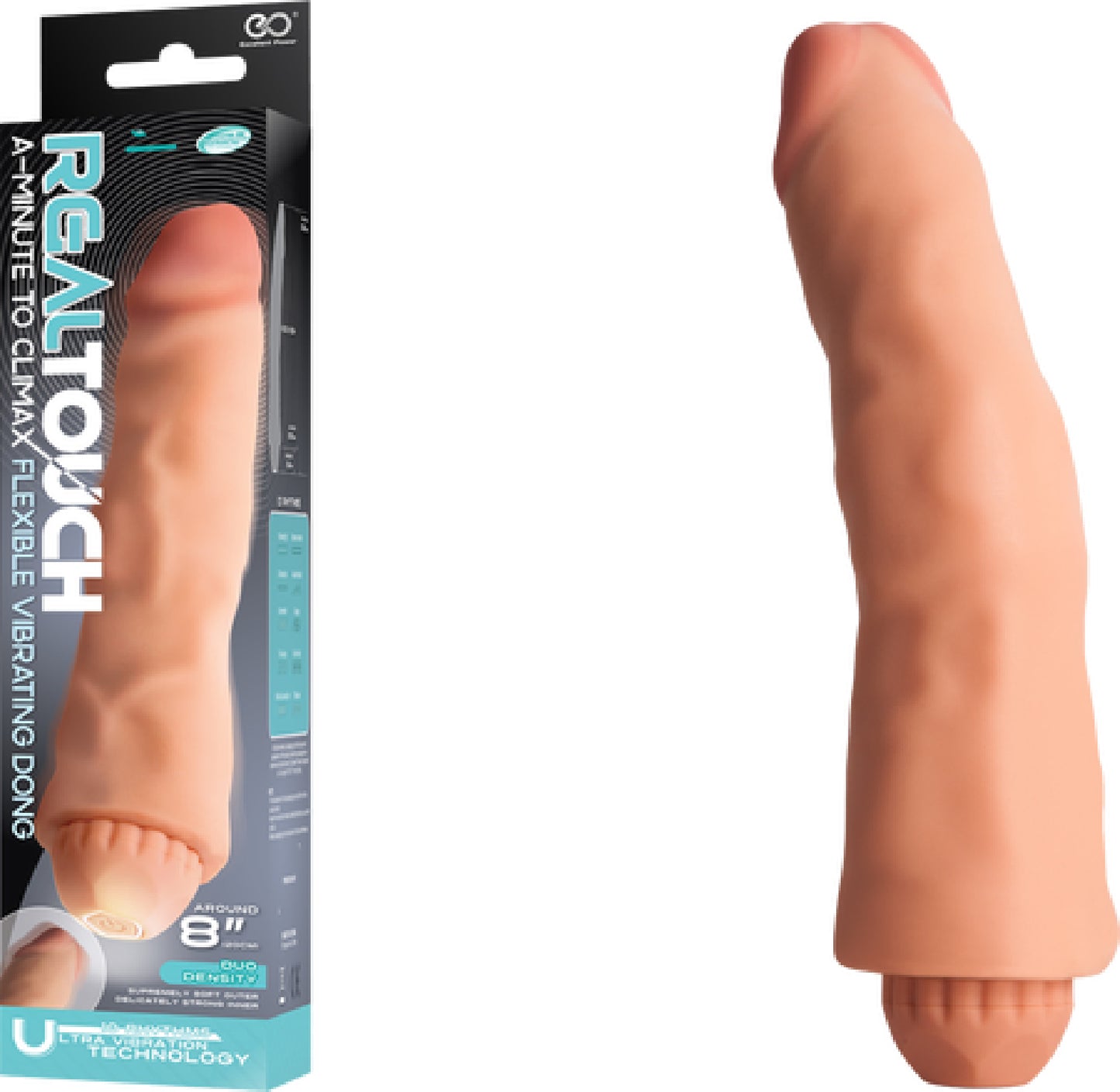 Flexible Vibrating Dong 8" (Flesh) - Club X