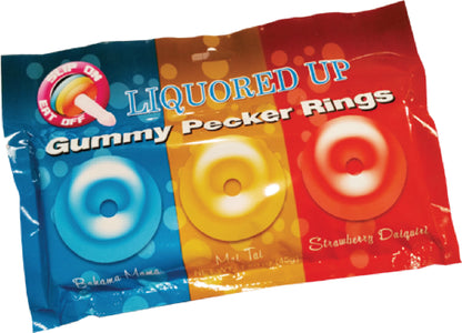 Liquored Up Pecker Gummy Rings (3 Pack)  - Club X