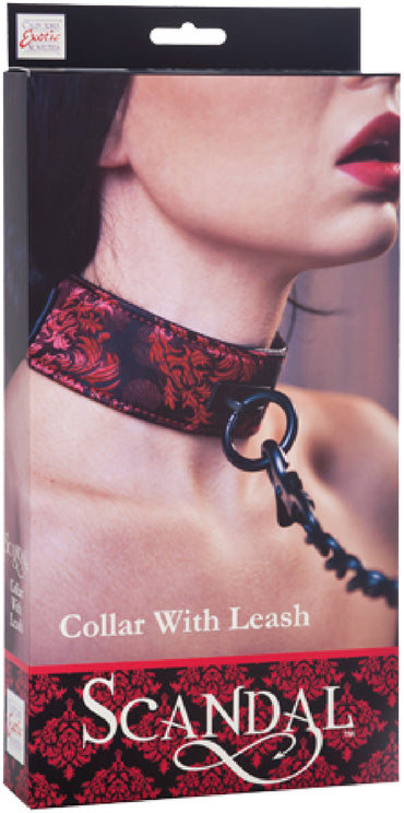 Scandal Collar With Leash - Club X