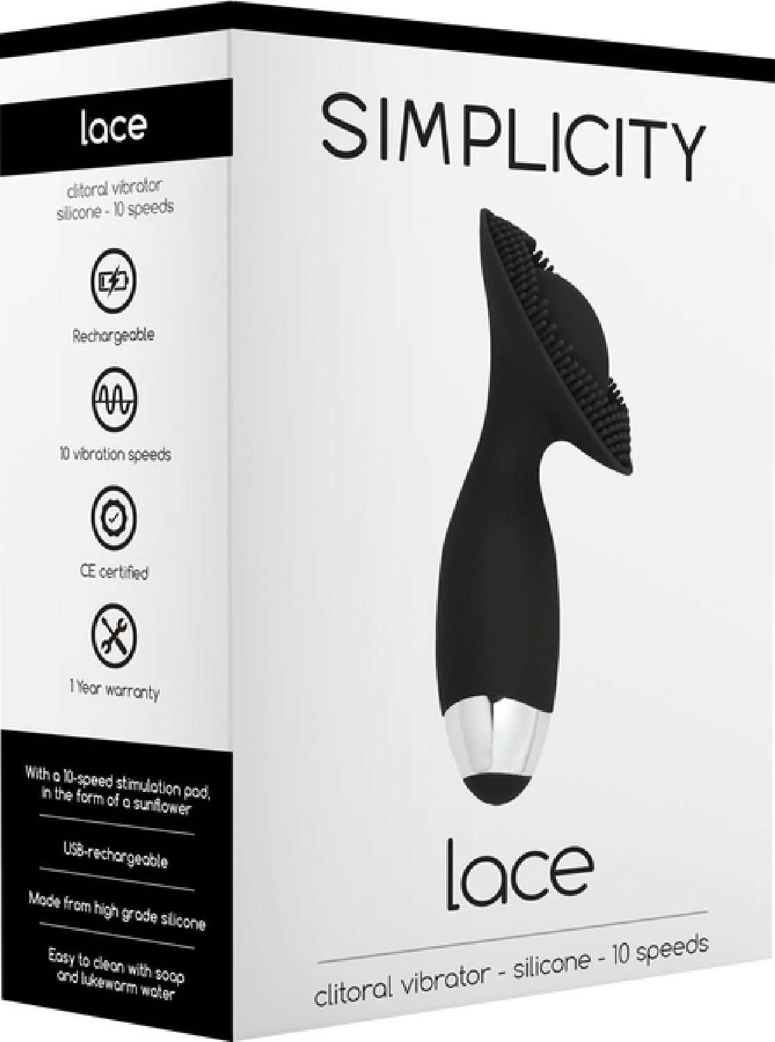 Simplicity Lace G-Spot   Clitoral Vibrator  - Club X