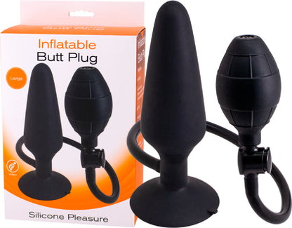 Inflatable Butt Plug- Large (Black)  - Club X