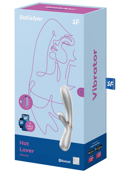 Satisfyer Hot Lover Silver/Champagne Incl. Bluetooth And App Rabbit Vibrator  - Club X