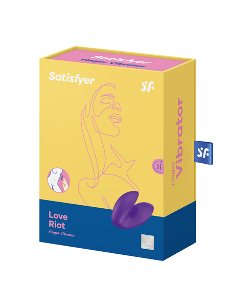 Satisfyer Love Riot Finger Vibrator Stimulator - Pink  - Club X