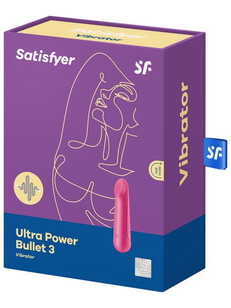 Satisfyer Ultra Power Bullet 3 Powerful Vibrator - Red  - Club X