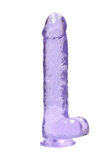 Realrock Realistic Dildo With Balls 10" / 25.4 cm Purple  - Club X